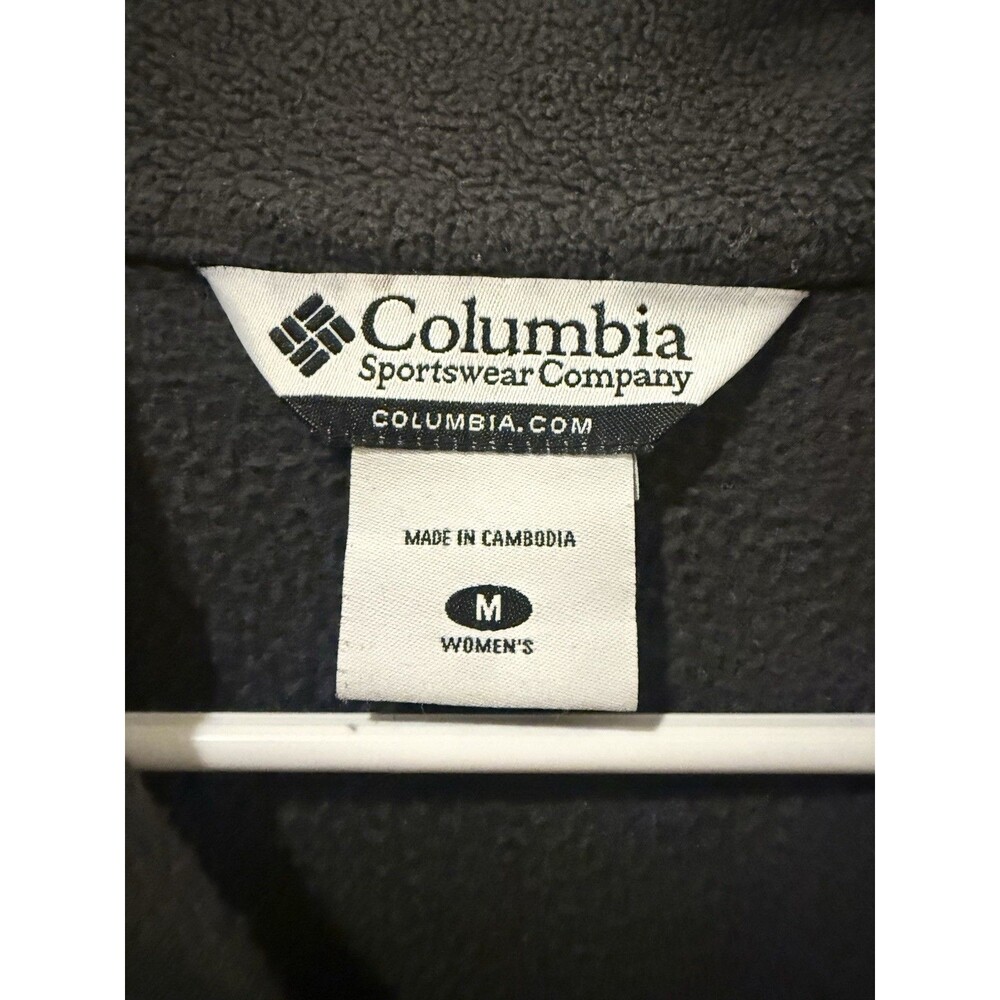 Columbia Sportswear Fleece Jacket Womens M Grey Full Zip Pockets Outdoor Hiking - Picture 2 of 5